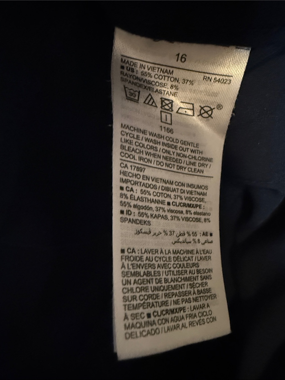 Old Navy Pixie High-Rise Pants in Navy - Picture 3 of 6